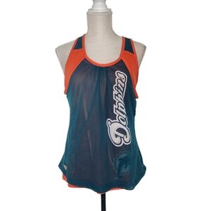 Vintage NFL Team Apparel Reebok Miami Dolphins Football Mesh Tank Top